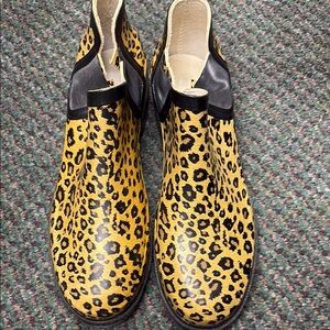 Leopard Print Ankle Boots